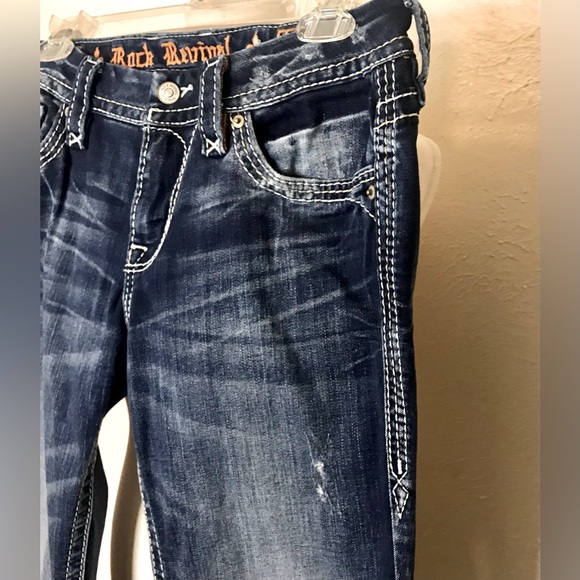Rock Revival distressed boot cut jeans - Size 28 - Picture 2 of 8